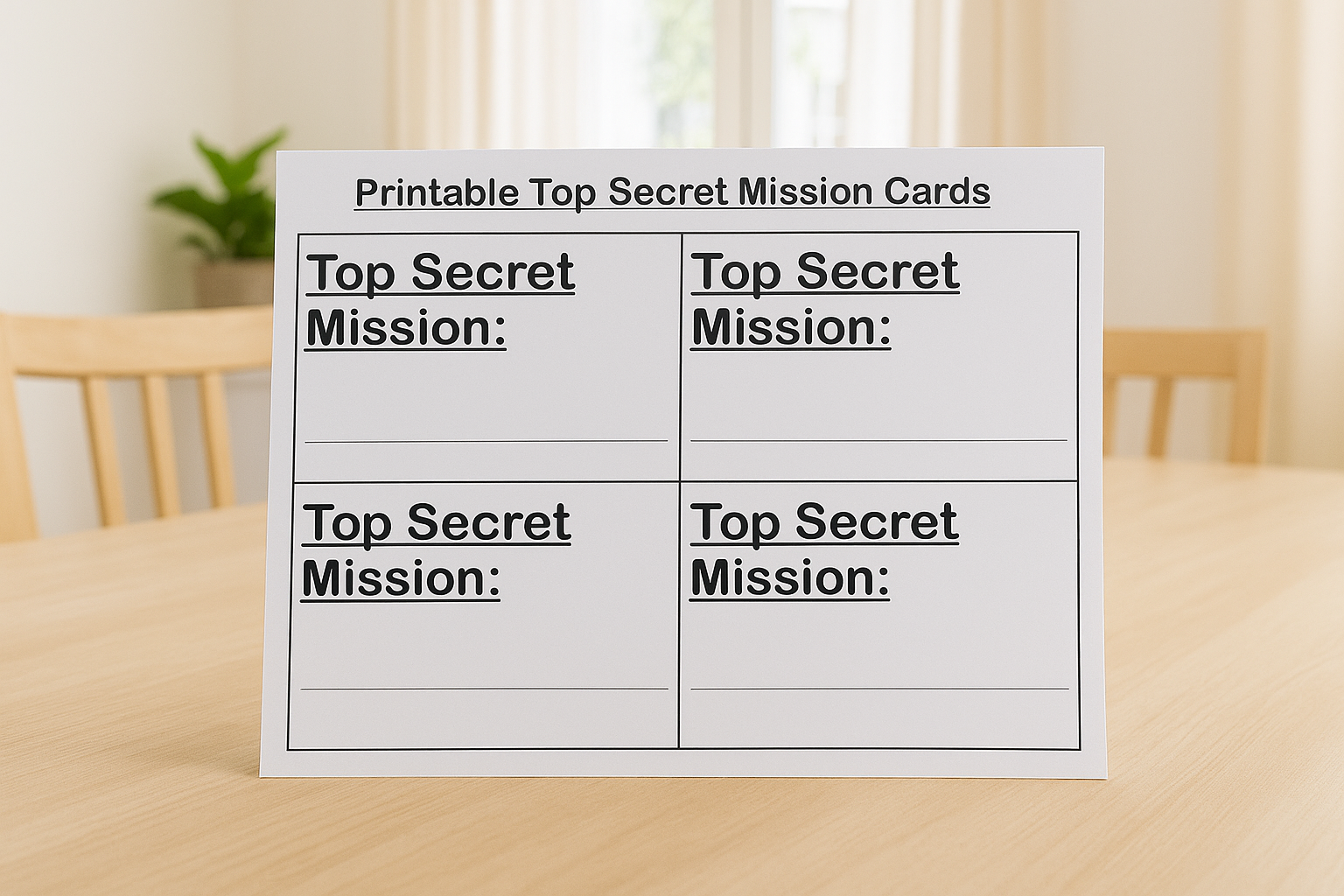 Image of Printable Mission Cards, a resource for helping ABA parents.