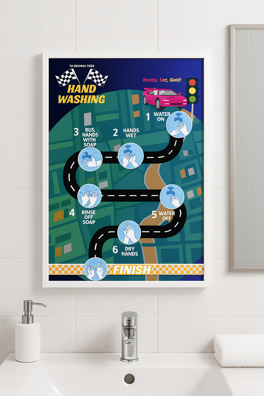 Image of helpful task analysis for handwashing, a resource for parents of children with autism.